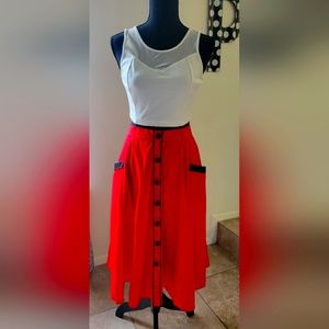 Hell Bunny Red Polka Dot Swing Skirt